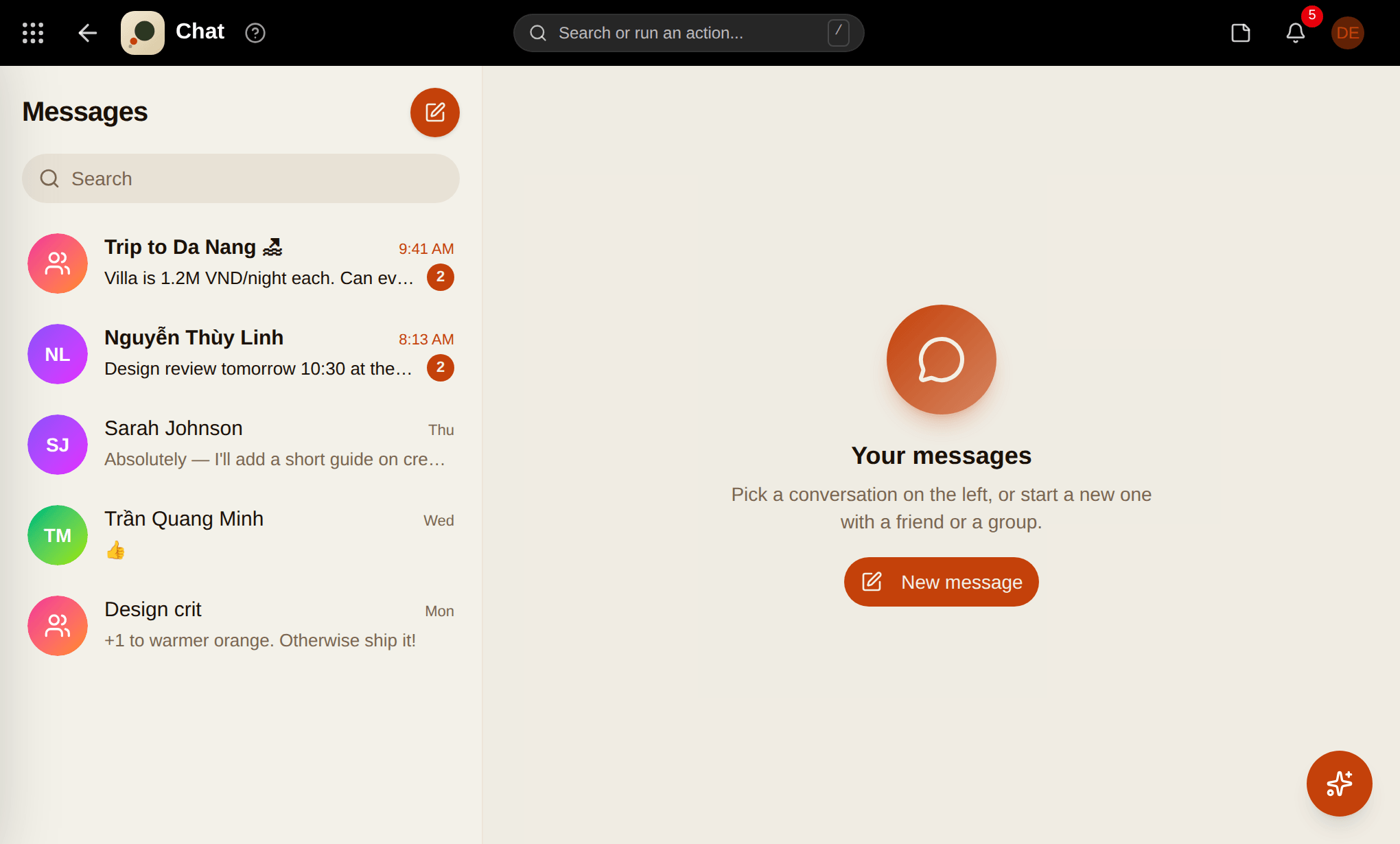 Chat screenshot