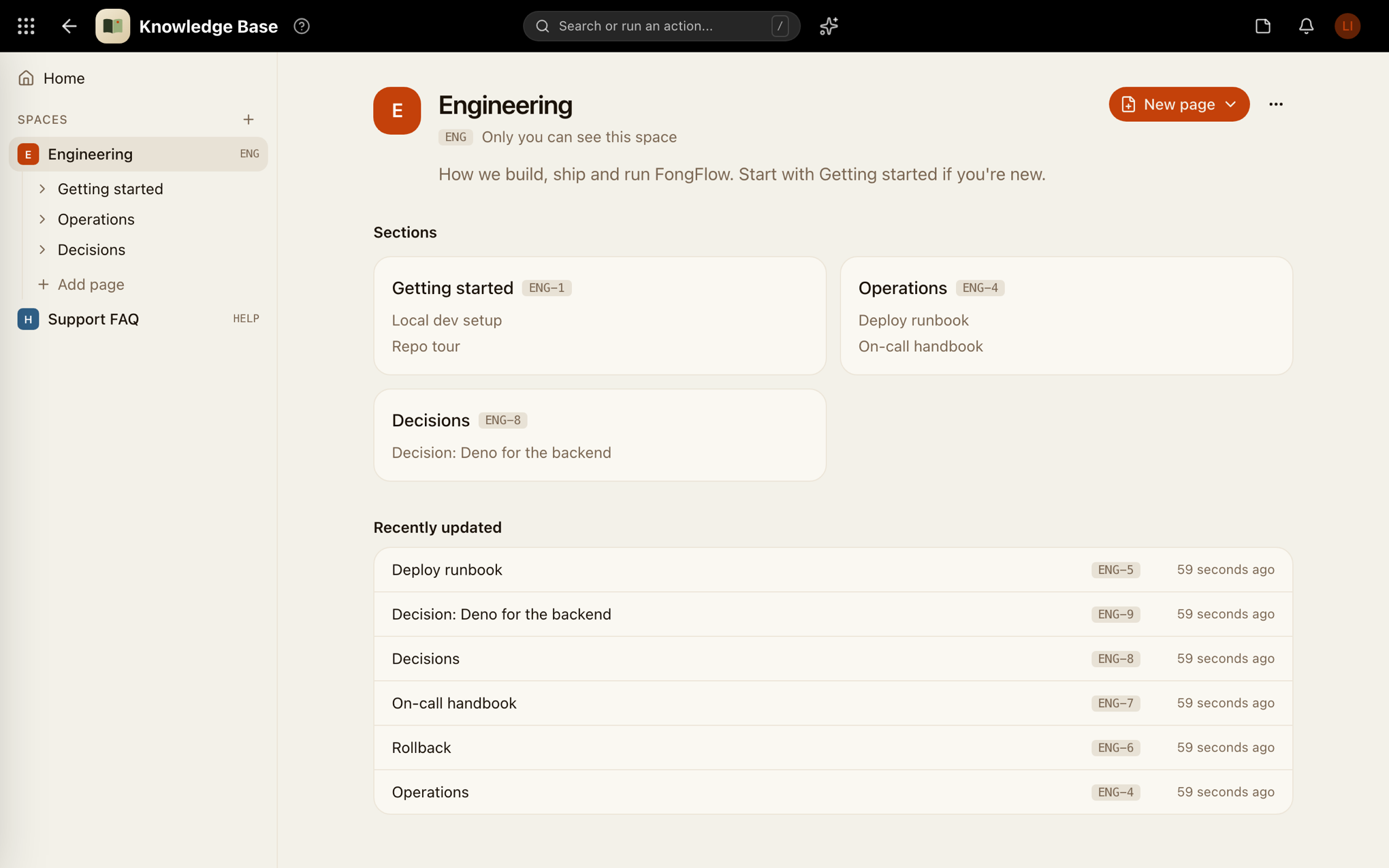 Knowledge Base screenshot