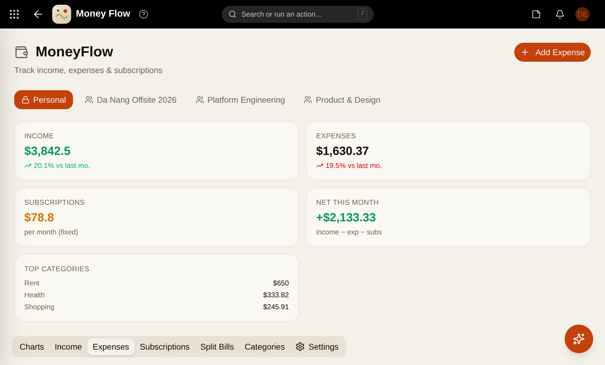 Money Flow screenshot
