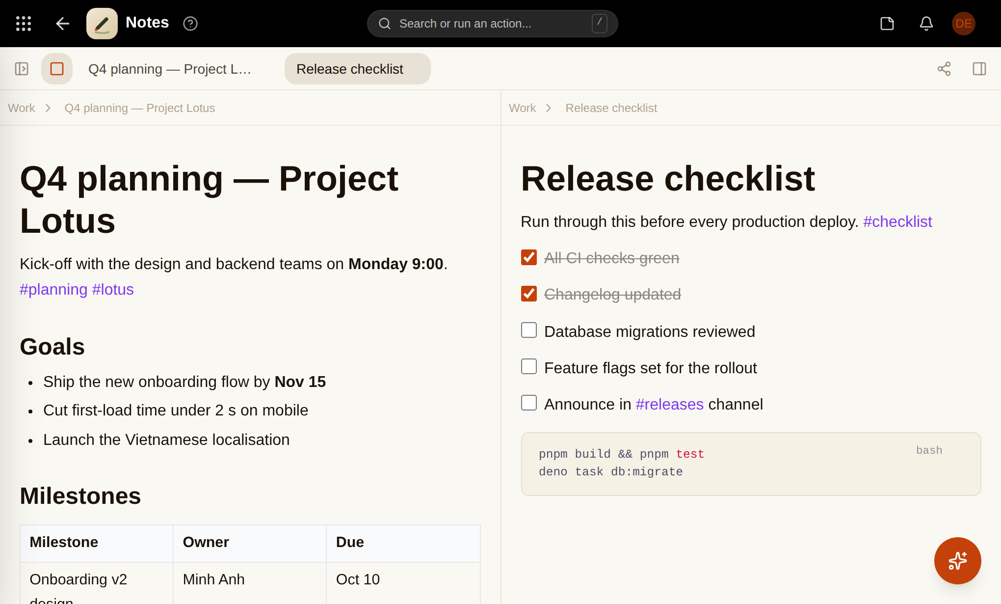 Notes screenshot 3