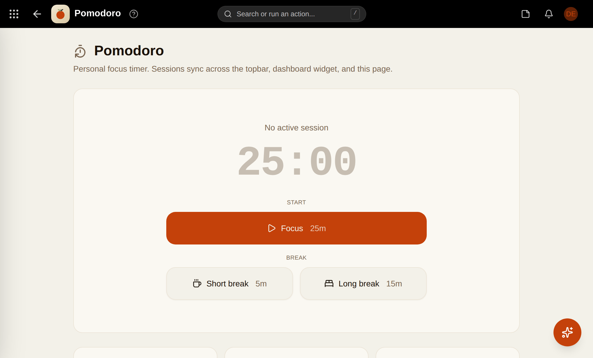 Pomodoro screenshot